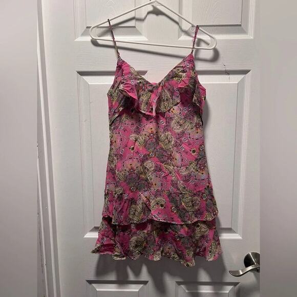 Bailey 44 Day Dream Paisley Pink Ruffle Dress Size Small - Picture 4 of 8